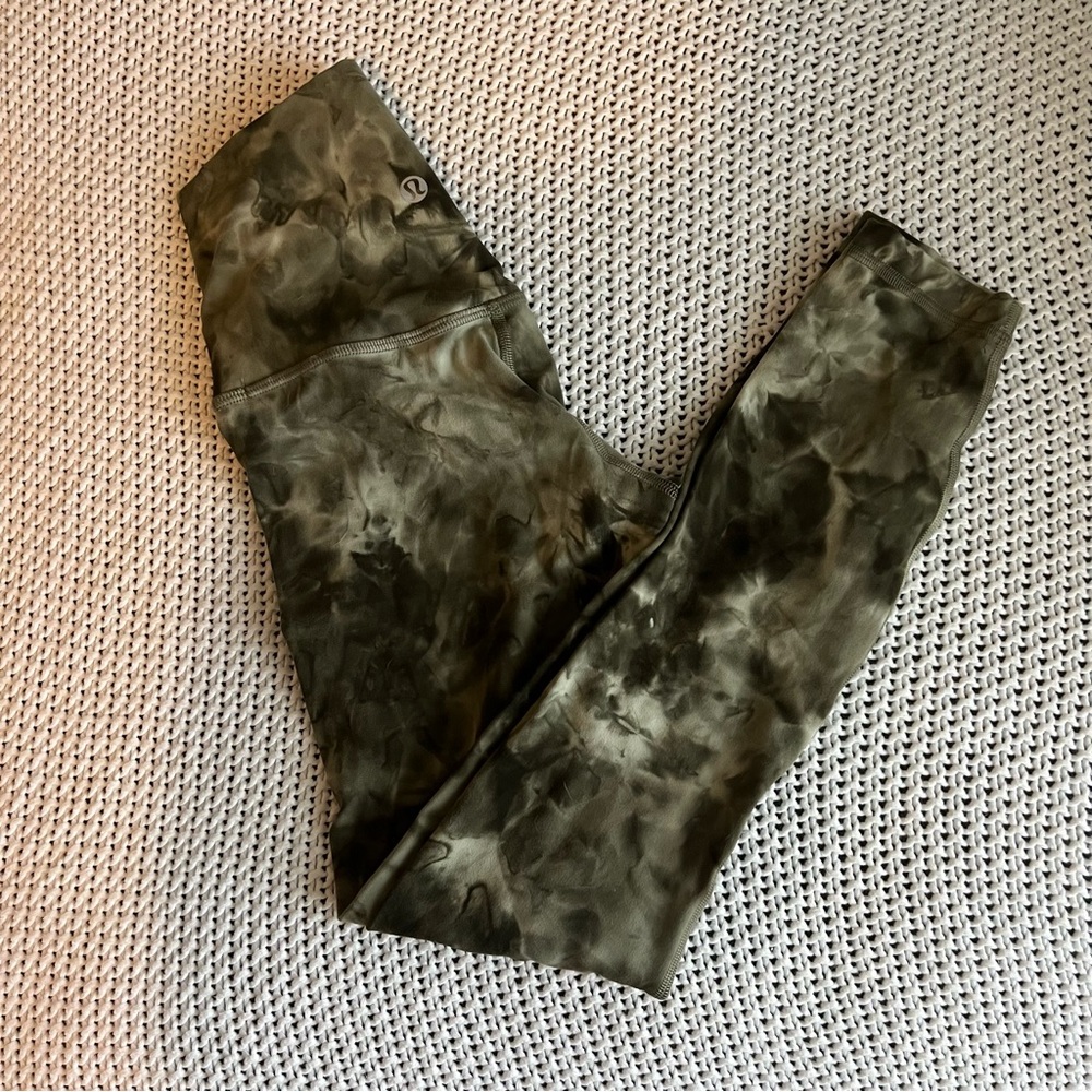 lululemon athletica Green Tie-Dye Leggings